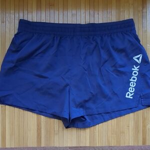Women's Reebok Blue Running Shorts, Size Large